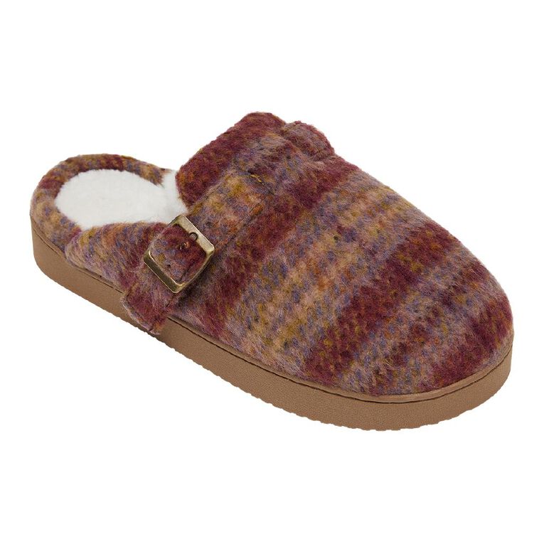 H&H Women's Beatrix Scuff Slippers, Purple, hi-res