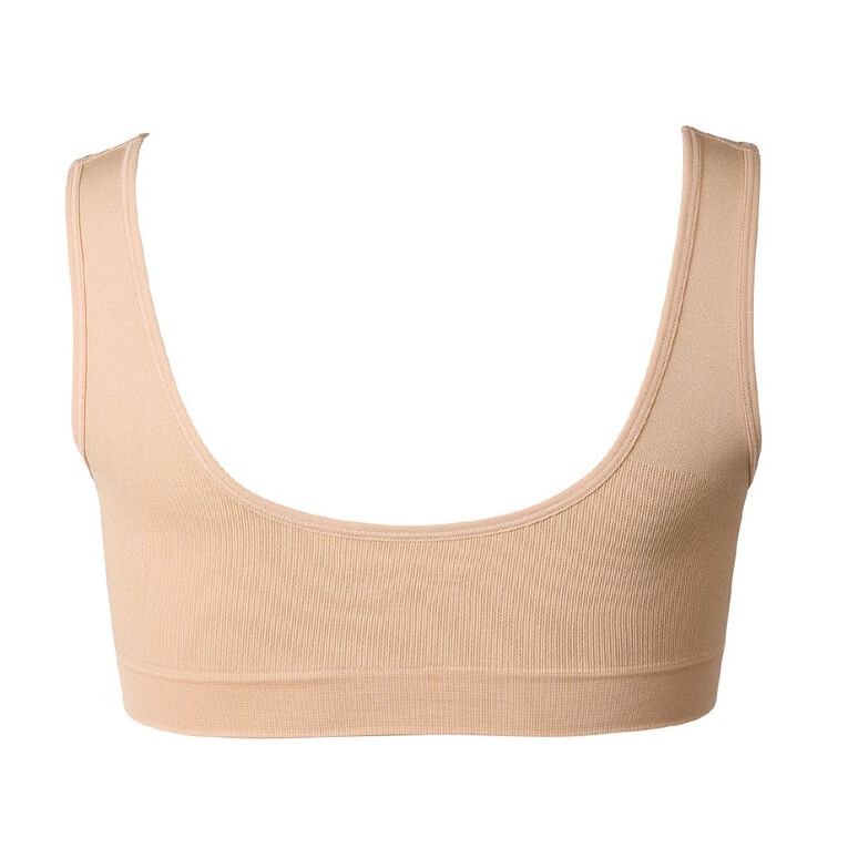 H&H Women's Wirefree Seamless Bra 2 Pack, Multi-Coloured, hi-res