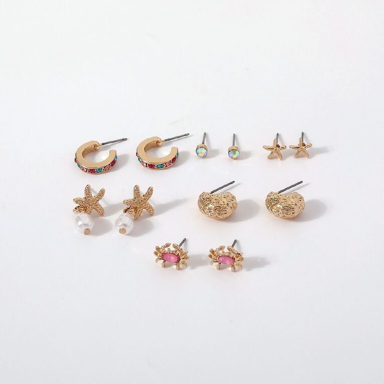 Gem Hoop Earrings, , hi-res