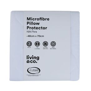Living & Co Pillow Protector Microfibre 2 Pack White One Size