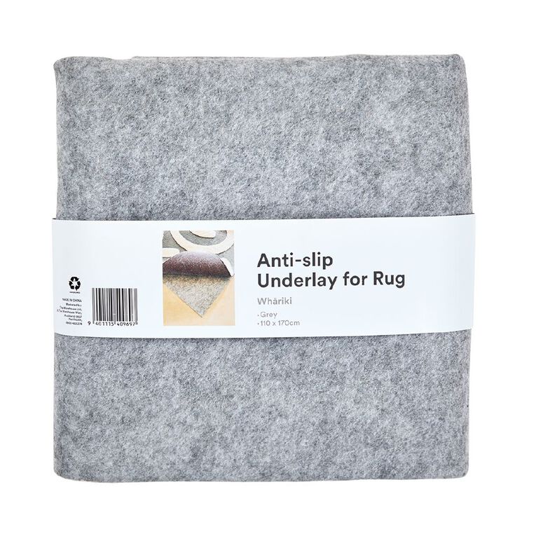 Living & Co Anti-slip Underlay for Rug Charcoal 110 x 170cm, , hi-res