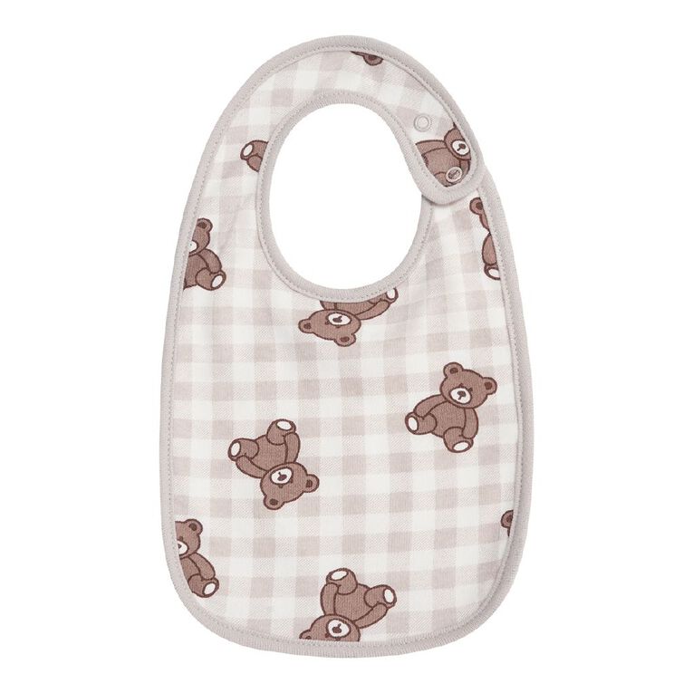 Young Original Babies' Dome Bibs 3 Pack, Cream, hi-res