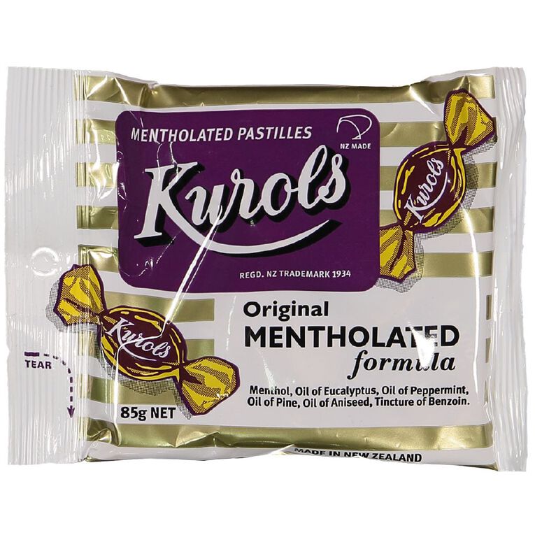 Kurols Mentholated Pastilles 85g, , hi-res