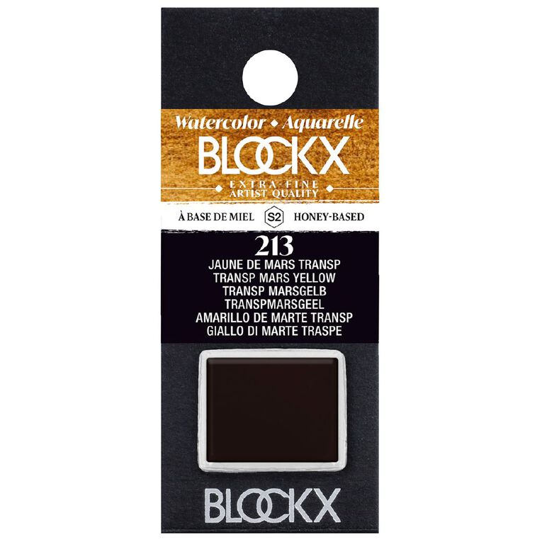 BLOCKX Watercolour Half Pan S2 213 Transparent Mars Yellow Yellow, , hi-res