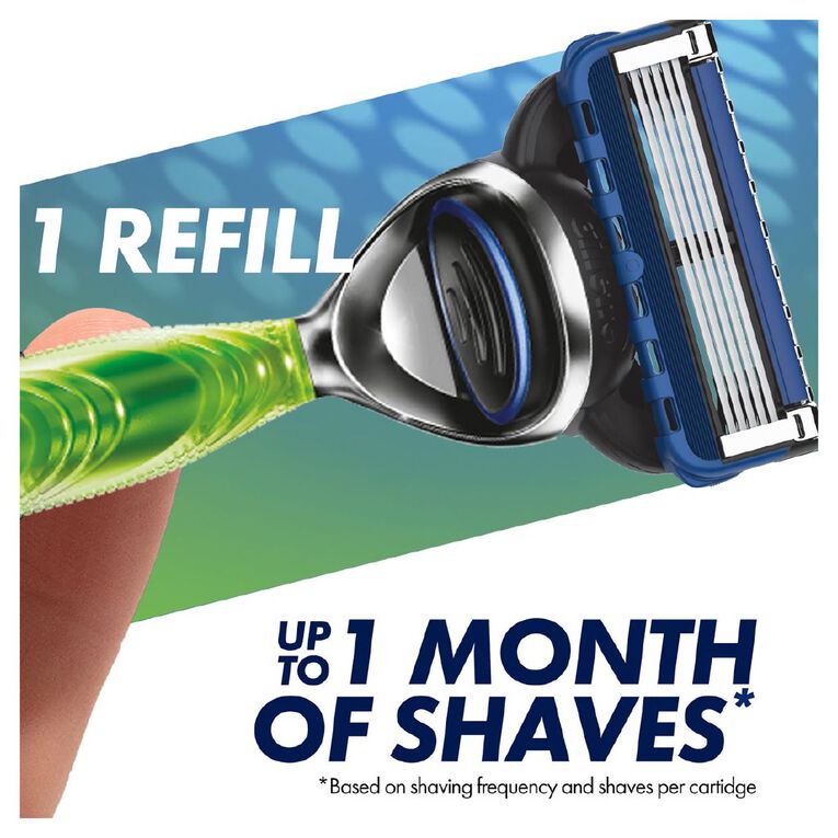Gillette 5 Sport 1 Handle Plus 2 Cartridges Razor, , hi-res