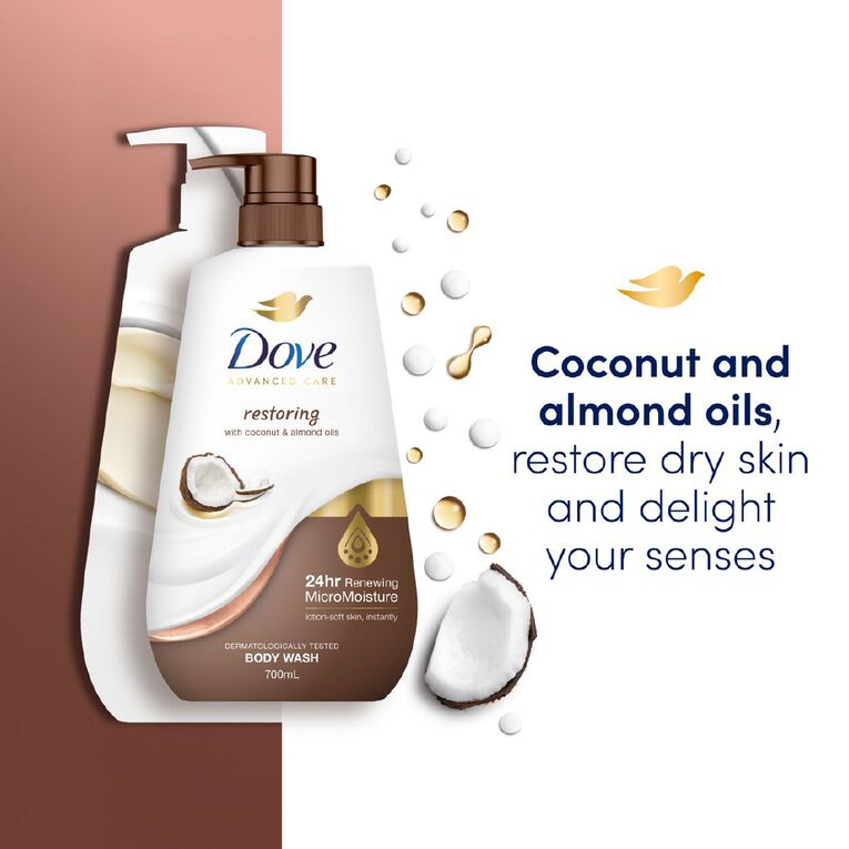 Dove Advanced Care Body Wash Restoring 700ml, , hi-res