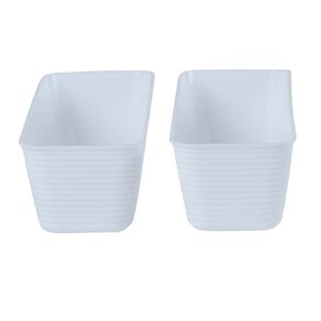 Living & Co Flexi tray long 2 pack White