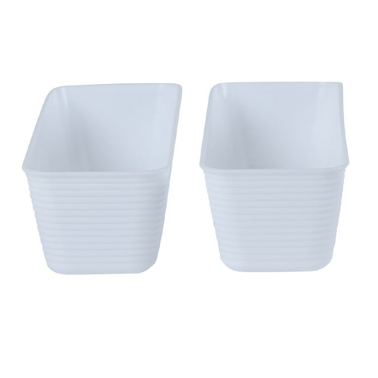 Living & Co Flexi tray long 2 pack White, , hi-res
