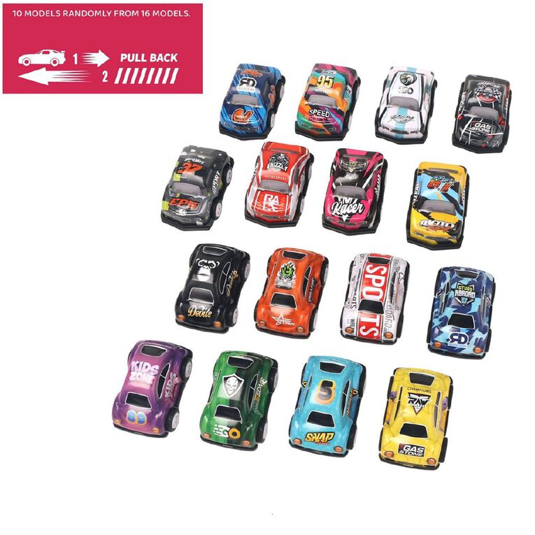 Play Studio Pull Back Car 10 Pieces, , hi-res