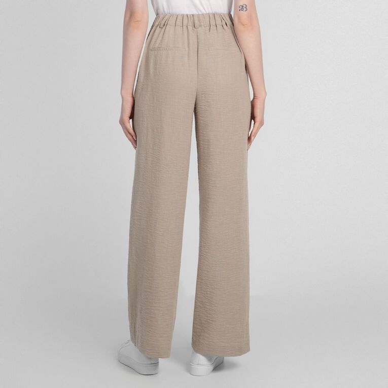 H&H Women's Wide Leg Pleated Pants, Brown Light, hi-res