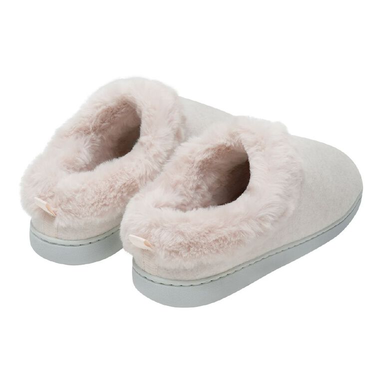H&H Women's Recycled Memory Slippers, Cream, hi-res