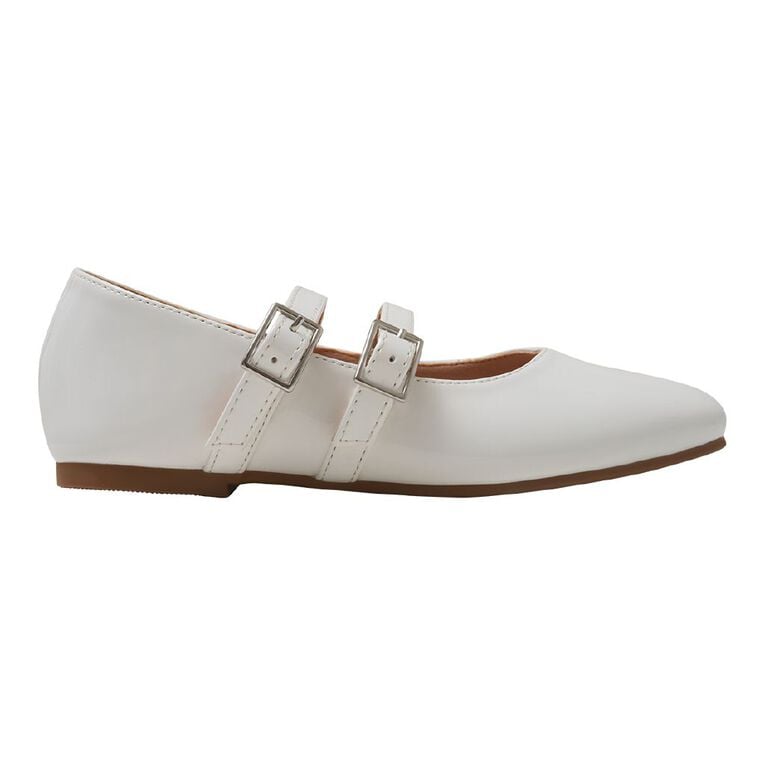 Young Original Senior Kids' Irina Ballet Shoes, White, hi-res