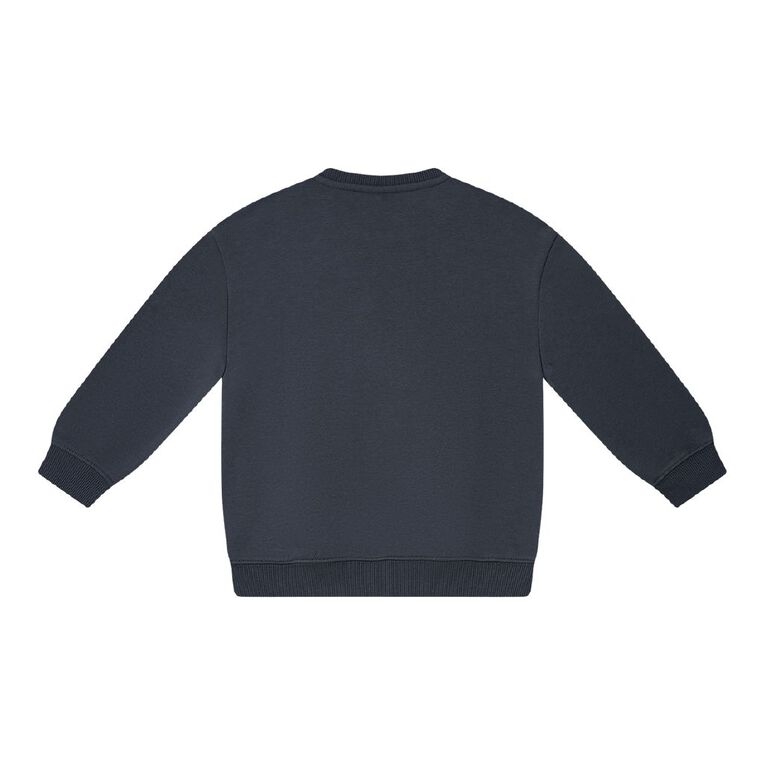 Young Original Printed Crew Sweat, Grey Dark, hi-res