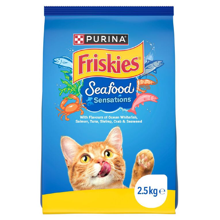 Friskies Seafood Sensations Dry Cat Food 2.5kg, , hi-res