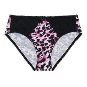 H&H Women's Bella Print & Lace Bikini Briefs