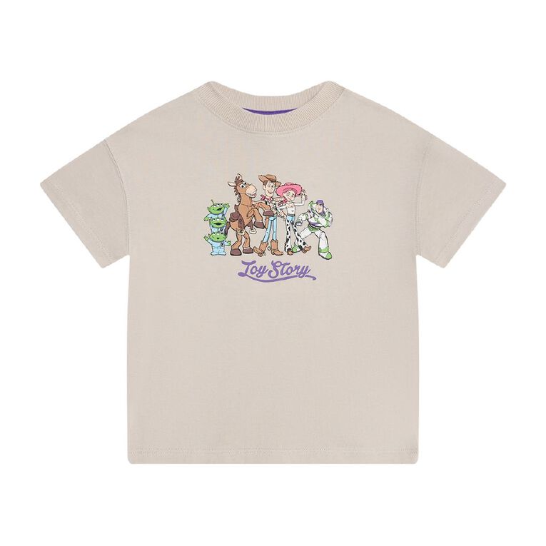 Toy Story Toddler Girls' Short Sleeve Print Tee, Brown Light, hi-res