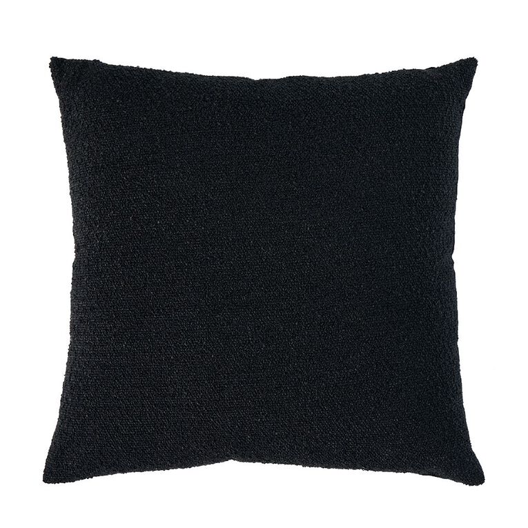Living & Co Cushion Boucle Black 45cm x 45cm, , hi-res