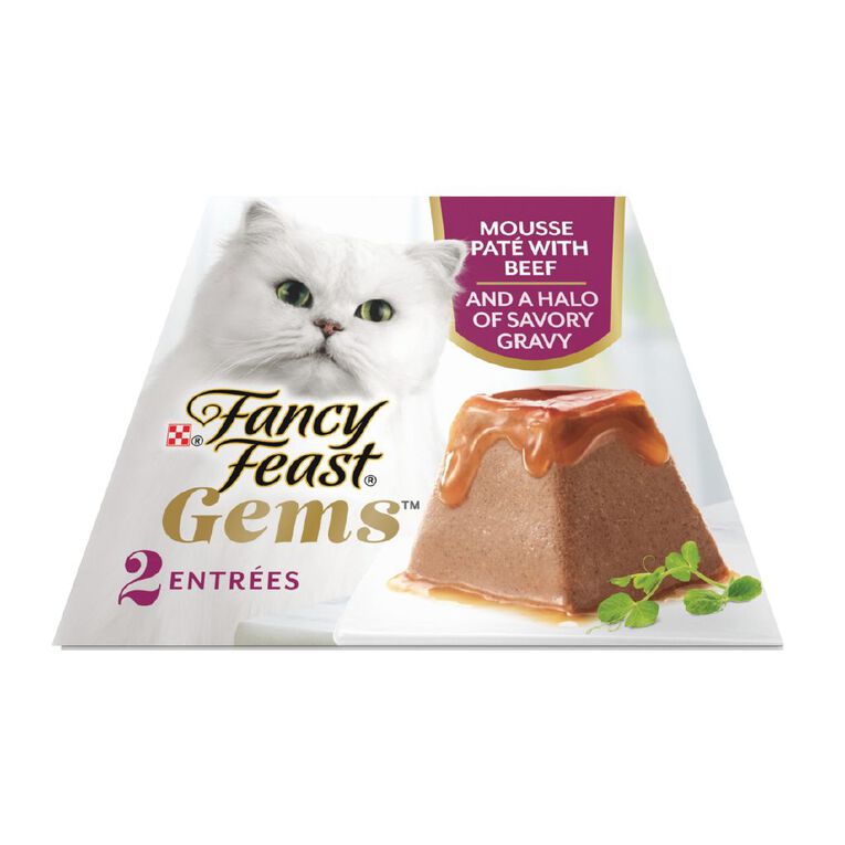 Fancy Feast Gems Beef Mousse Wet Cat Food 2 x 57g, , hi-res