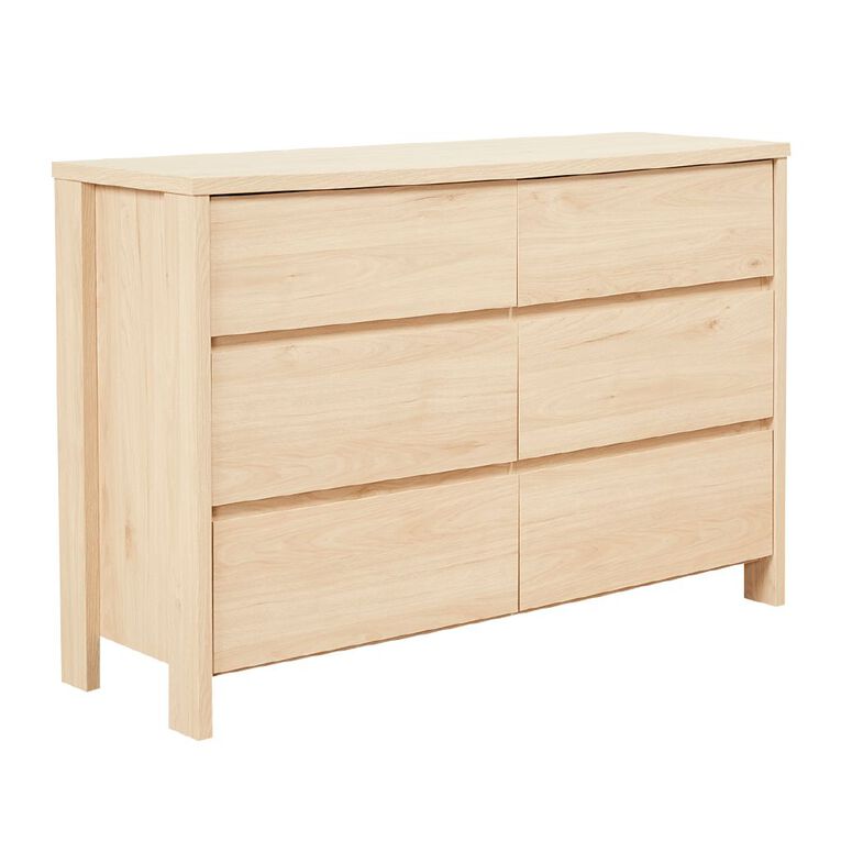 Living & Co Waipoua 6 Drawer Lowboy Natural, , hi-res
