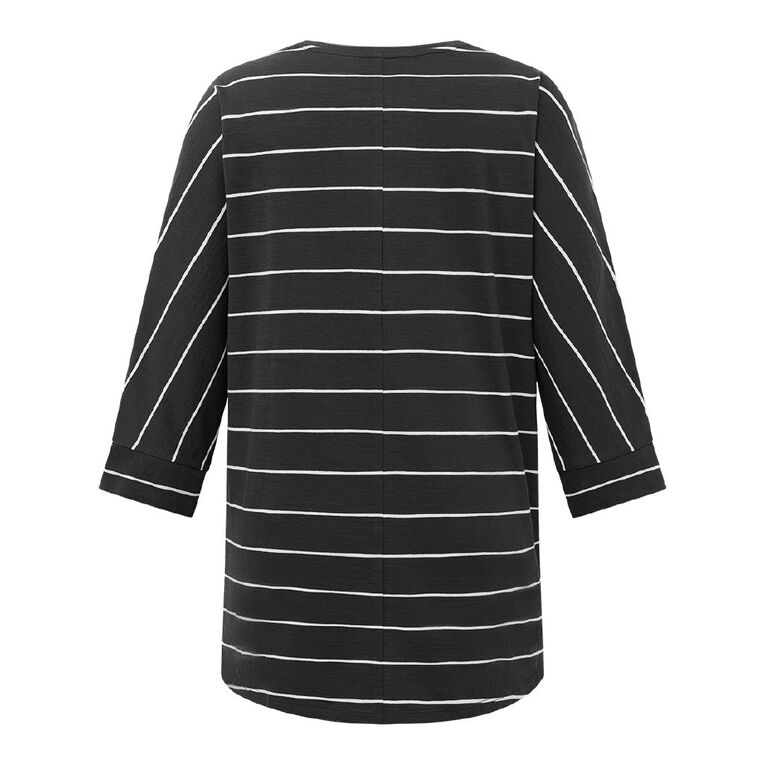 H&H Women's 3/4 Batwing Tunic Top, Grey Dark, hi-res