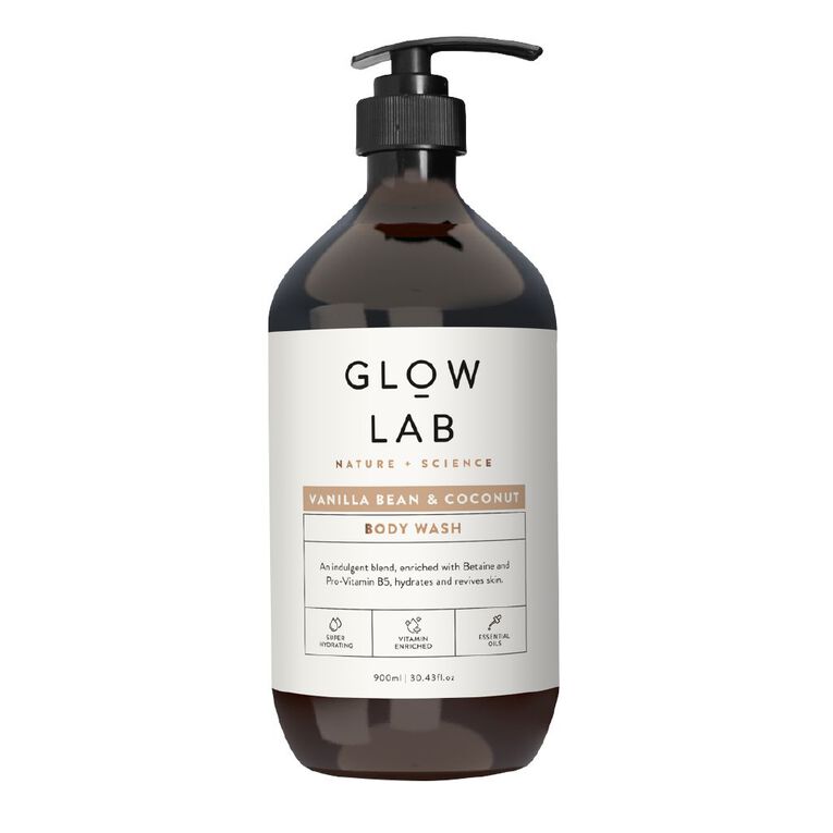 Glow Lab Vanilla And Coconut Bodywash 900ml, , hi-res