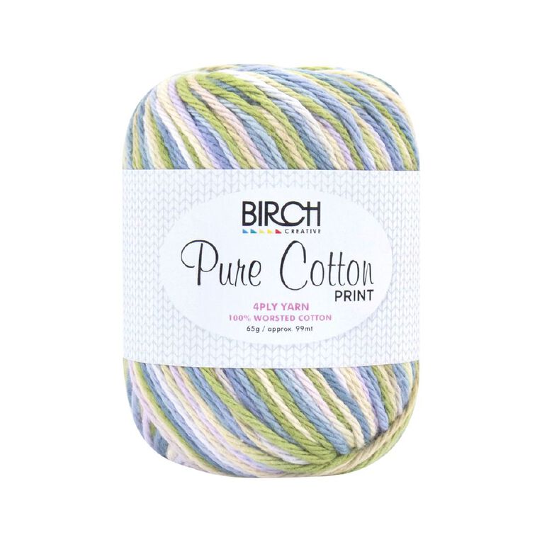 Birch Cotton Print 4Ply Worsted 100% Cotton 65G Botanic Haze, , hi-res