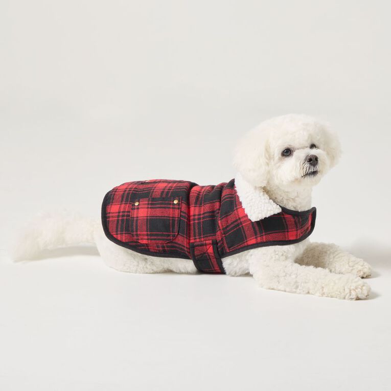 Petzone Check Jacket Red Small, , hi-res
