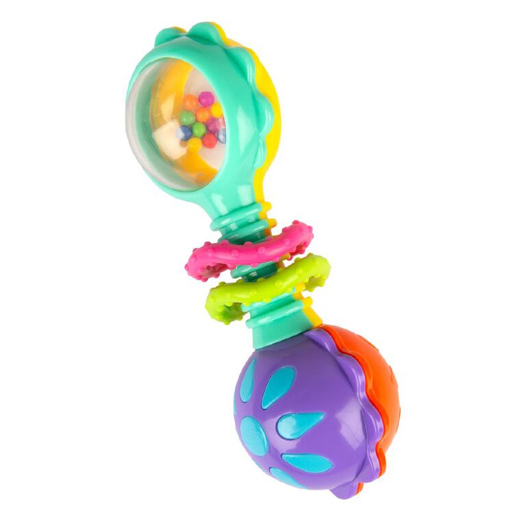 Playgro Twisting Barbell Rattle Assorted, , hi-res