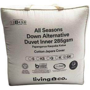 Living & Co Duvet Inner All Season Down Alternative White