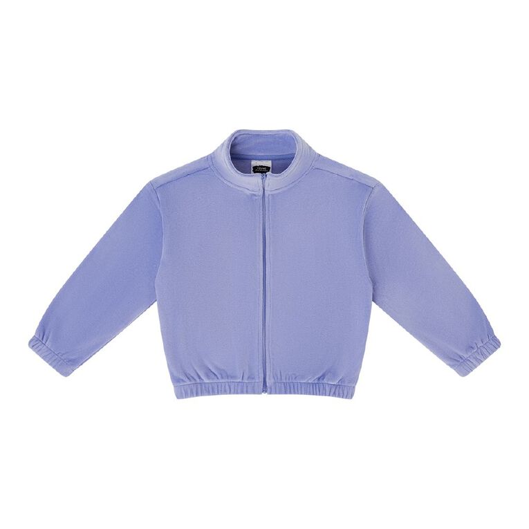 Young Original Velour Zip Thru, Blue Light, hi-res