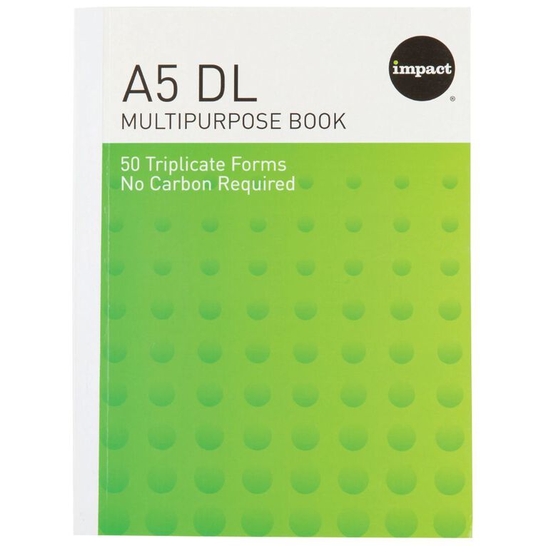 WS Multibook Duplicate NCR 50 Forms Green Mid A5, , hi-res