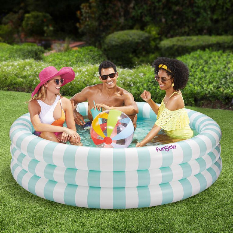 Funsicle Funsicle Pastel Stripes Lounge Pool, , hi-res