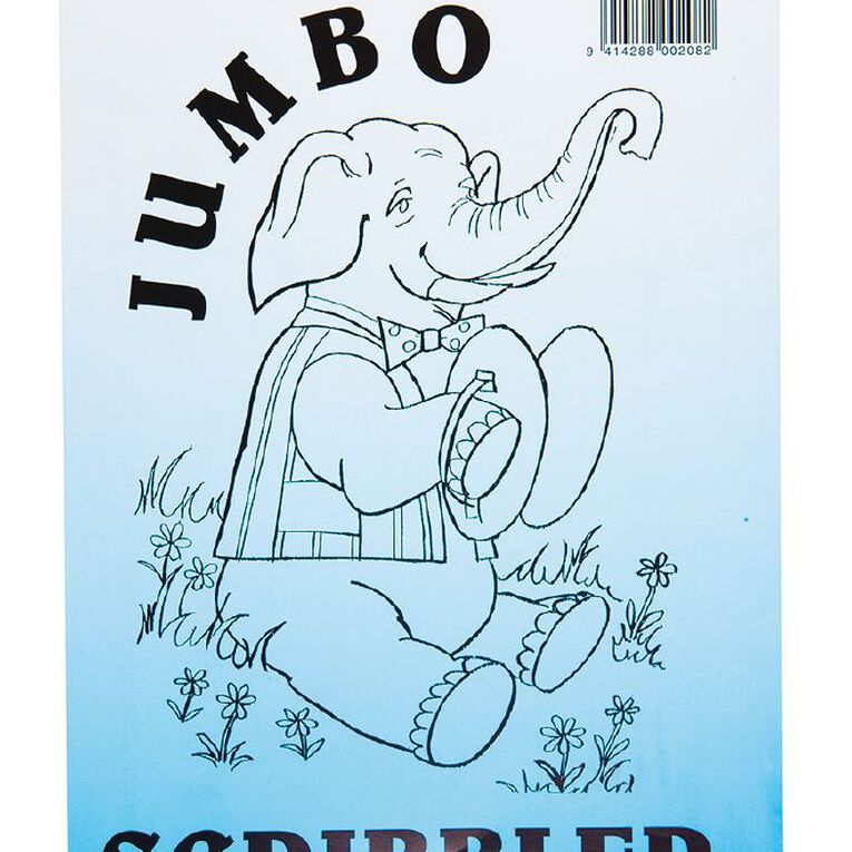 WS Jumbo Scribbler Jotter Pad 120 Leaf White A4, , hi-res