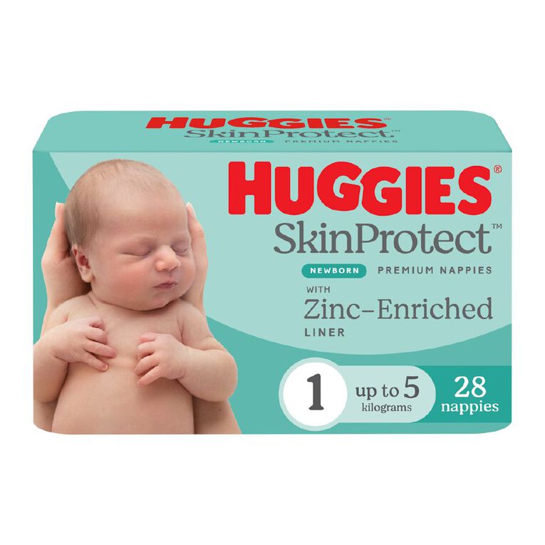 Huggies Newborn Nappies up to 5kg Size 1 28 Pack, , hi-res