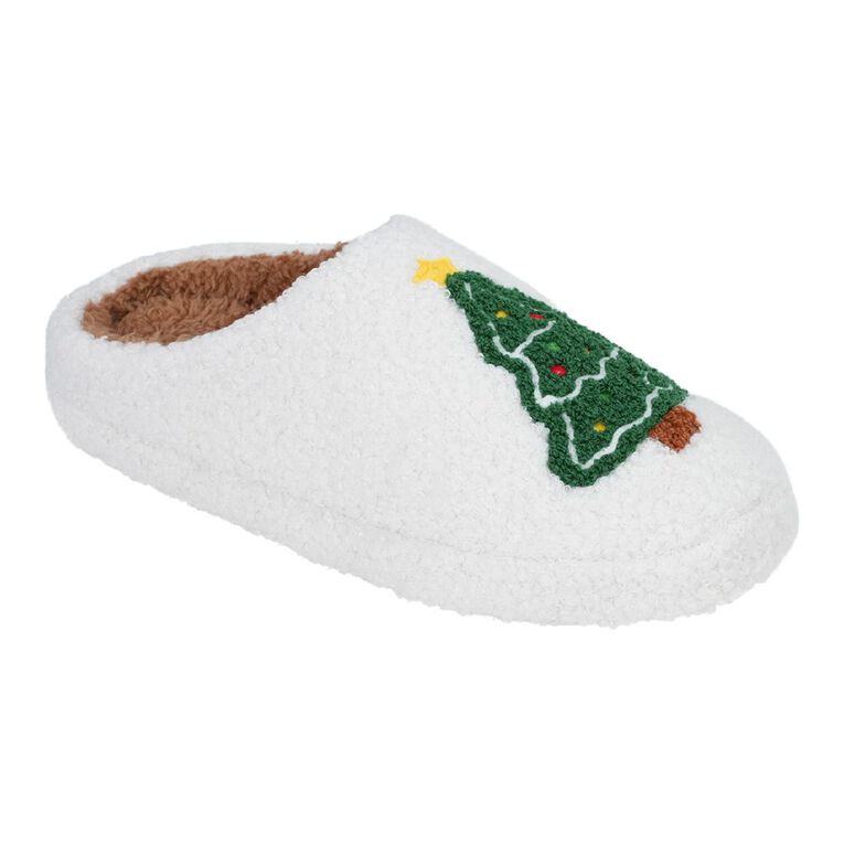H&H Women's Novelty Fun Slippers, Green/White, hi-res