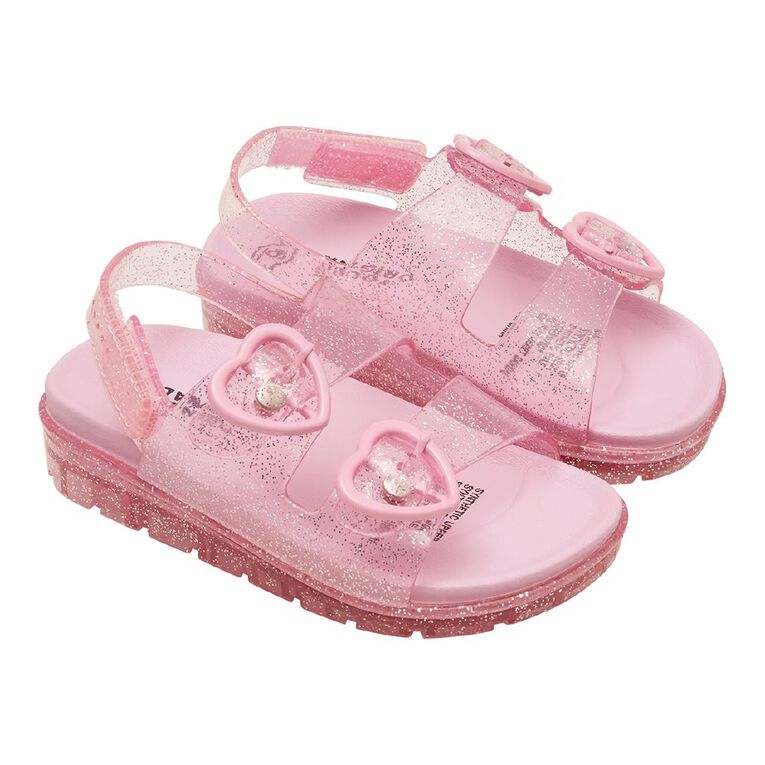 Young Original Junior Kids' Jelly Heart Sandals, Pink, hi-res