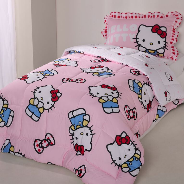 Hello Kitty Comforter Set 2 Piece King Single, , hi-res