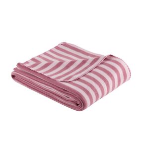 Living & Co Stripe Blanket Pink Double