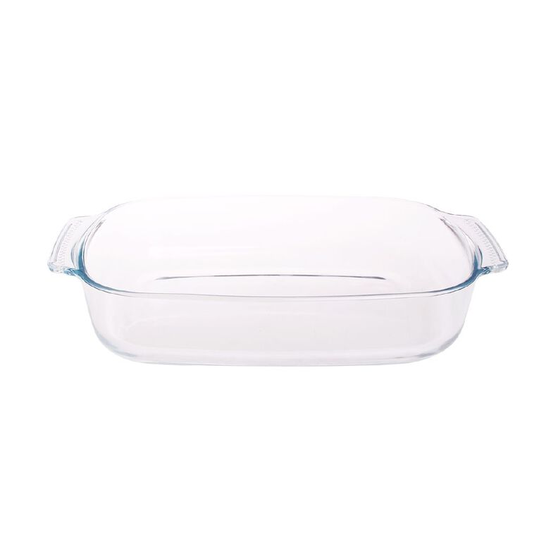 Living & Co Glass Baker Rectangle Clear 3.7L, , hi-res