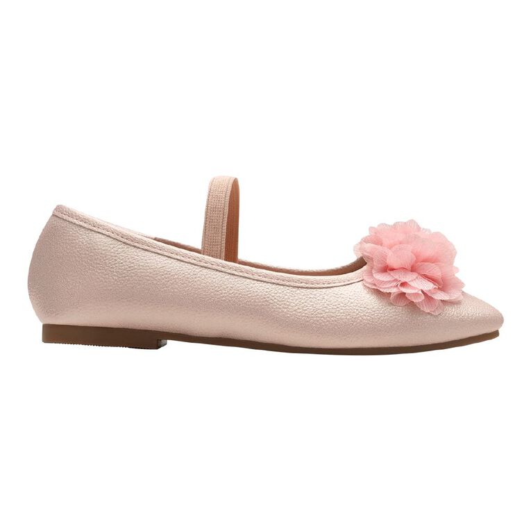 Young Original Senior Kids' Flora Ballet Shoes, Pink, hi-res