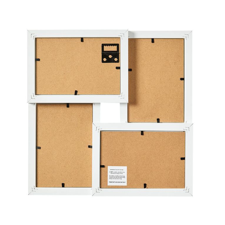 Living & Co Gallery Collage Photo Frame 4 Openings White 4in x 6in, , hi-res