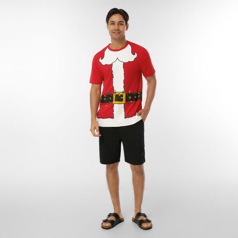H&H Men's Christmas Graphic Tee, Red Dark, hi-res