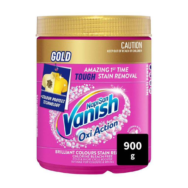 Vanish Napisan Oxi Action Gold Stain Remover Powder Laundry Booster 900g, , hi-res