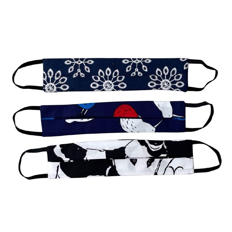 Anna Stretton Anna Stretton Kids' Dual Layer Fabric Face Mask 3 Pack, , hi-res