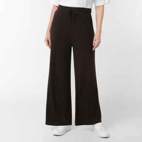 H&H Women's Wide Leg Ribbed Pants