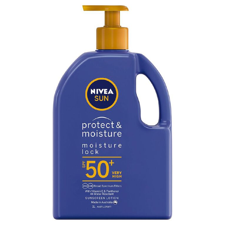 Nivea Sunscreen SPF50+ Moisturising Lotion 1L, , hi-res