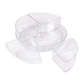 Living & Co Clarion 4 Section Turntable Clear