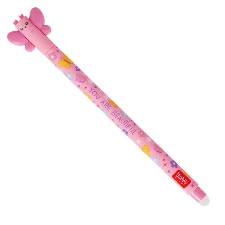 Legami Butterfly Erasable Gel Pen Pink, , hi-res
