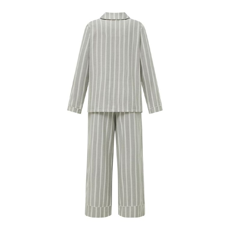 H&H Women's Boyfriend Flannelette Pyjama Set, Green Light, hi-res