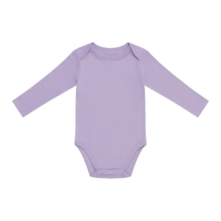 Young Original Babies' Long Sleeve Printed Bodysuit 3 Pack, White FLORA, hi-res